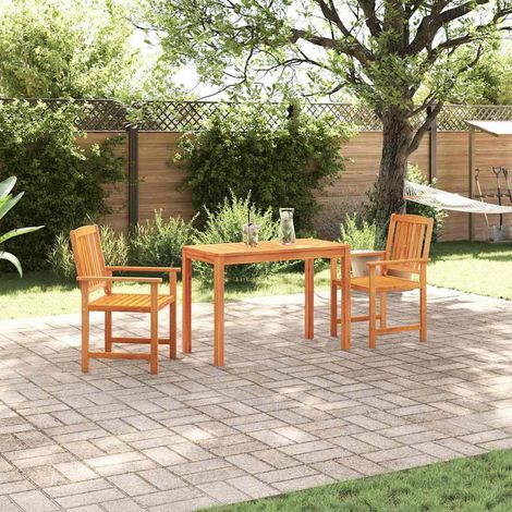 Garten Essgruppe 3 pcs Braun Massivholz Akazie