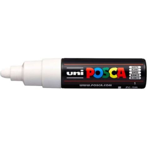 Marcador Uni-Ball PC-7M Blanco Plástico