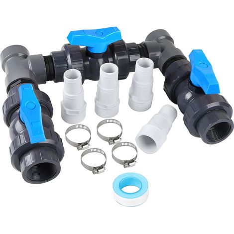 Bypass Piscine 32/38mm Raccord Pompe à Chaleur Vanne Solaire (1/5)