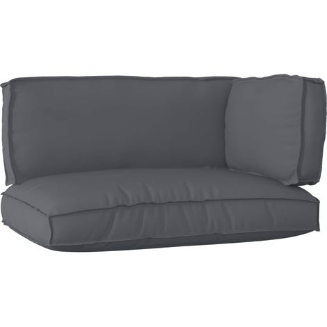 Palettenkissenset 3 pcs Anthrazit Oxford-Stoff