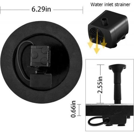 1.4 W Pompe à Eau Solaire pour Pompe De Fontaine Flottante pour Bassin De Jardin Ou Aquarium (1/4)