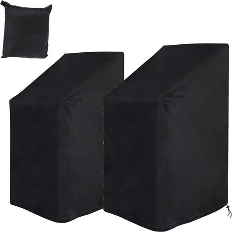 Housses imperméables pour chaises d'extérieur, protection contre les intempéries pour mobilier de jardin, housses adaptées pour chaises longues empilables (1/5)