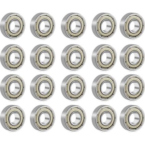 608 ZZ Roulement à Billes Métal Double Blindage Roulement Skate pour Roller, Skateboard, Longboard, Waveboard 8x22x7 mm 20Pcs (1/5)