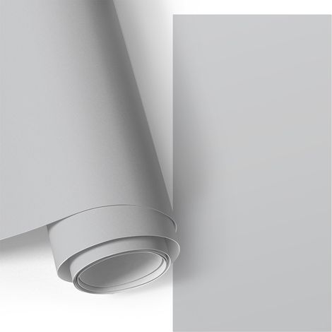 Klebefolie für Möbel - Möbelfolie - Selbstklebefolie - Kleiderschrank - Kommode - Schreibtisch - Glattes Grau 75x150 cm