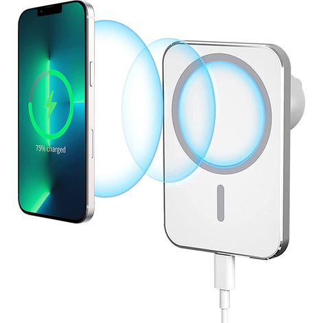 Chargeur magnétique sans fil pour voiture, support de téléphone à charge rapide 15 W, compatible avec les iPhone 8 et versions ultérieures, ainsi qu'avec les téléphones Huawei et Xiaomi à charge sans (1/5)