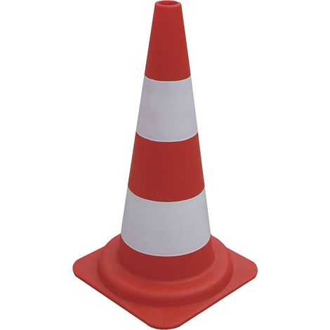 Cône de signalisation PE, 2 bandes, par 10 pièces MW Tools VK200510 (1/2)