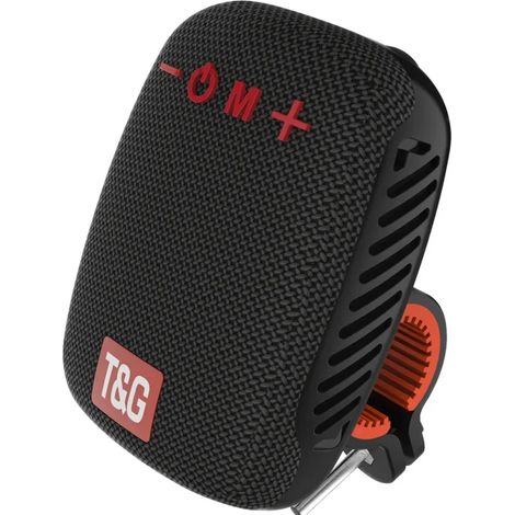 Enceinte Bluetooth TWS (noire) pour le vélo, avec emplacement pour carte SD, radio FM, portable et étanche. (1/3)