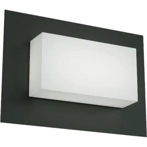 Plafoniera moderno top light miami plus r gx53 led ip54 alluminio policarbonato, finitura metallo nero