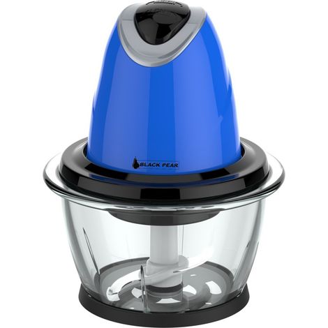 Hachoir électrique Blackpear BHA 013 - Bleu - 300W - Bol en verre - Capacité 1L