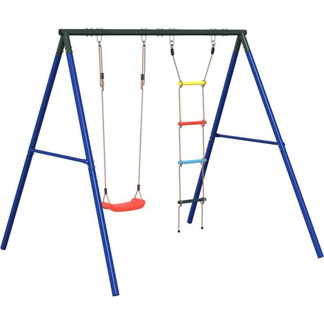 Maison Exclusive - Schaukel-Set mit Schaukelsitz und Strickleiter
