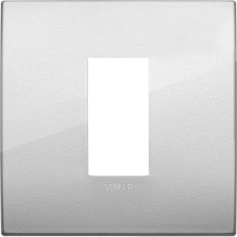 Placca Classic 1M argento scatola rotonda Vimar Arkè 19641.03
