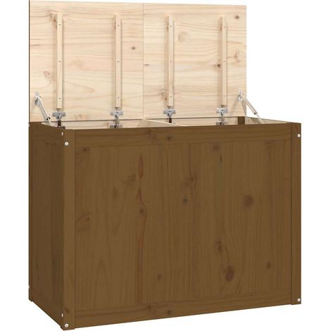 Maison Exclusive - Wäschetruhe Honigbraun 88,5x44x66 cm Massivhol (1/5)