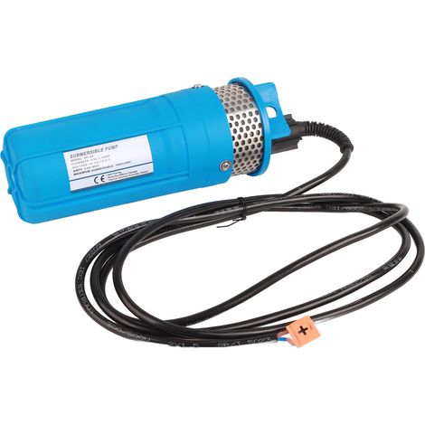Pompe à eau solaire submersible 230 pieds ascenseur 6,5 L puits profond pour étang d'irrigation DC 24 V bleu (1/5)