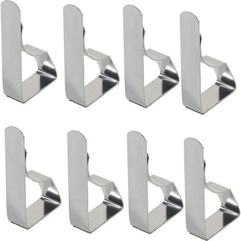 Bardusch-8 pinces nappe inox – couverture/pique-nique – camping/restaurant/extérieur/mariage – supports robustes/universels (1/5)