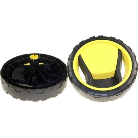 Lot de 2 roues 192 mm pour nettoyeur haute pression – Accessoire pour terrains accidentés – Compatible avec KÄRCHER