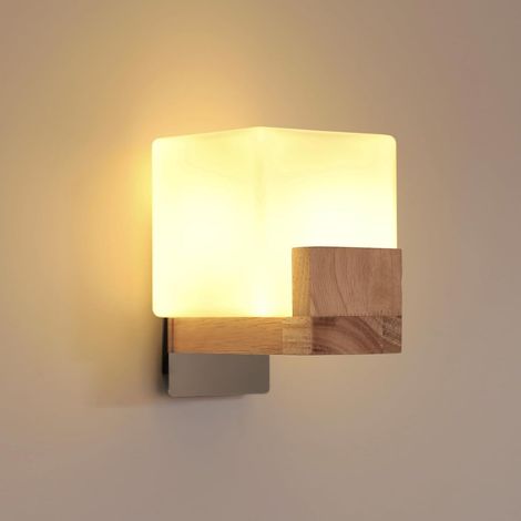 COMELYLED Wall Light, 20W Dimmable Wooden LED Wall Lamp, Modern Wall Sconce 3 Color Temperatures for Living Room Bedroom Hallway Staircase Dimmable 3000K-6500K (1/5)
