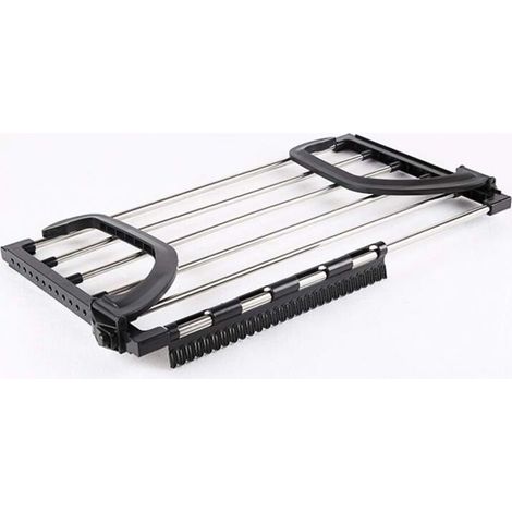 Étendoir pliable balcon en acier inoxydable pour accrocher sur la baignoire de la fenêtre du radiateur pour suspendre le linge sec et humide (59 32 cm) (1/5)