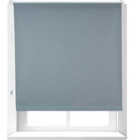 Store enrouleur occultant, lot de 3, sans perçage, protège de la chaleur, fenêtres, 120x160 cm, tissu 116 cm, gris