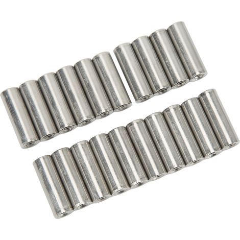 Jeu de 20 écrous cylindriques à filetage intérieur M61.0-10-L30mm en acier inoxydable 304 (1/5)