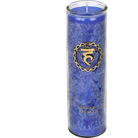 Bougie en stearine 100 heures chakra 5 (1/2)