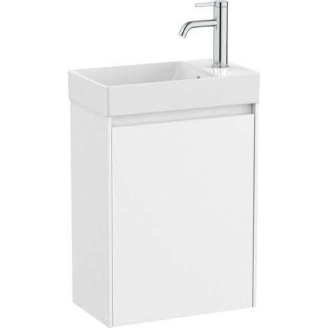 Pack Unik mueble de 1 puerta + lavabo + agujero para grifería a la derecha ONA - ROCA Color: Blanco mate