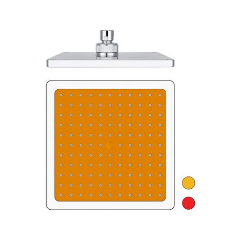 SOFFIONE DOCCIA QUADRO MODELLO 12618  MM 200- Arancio- DH- pezzi 1