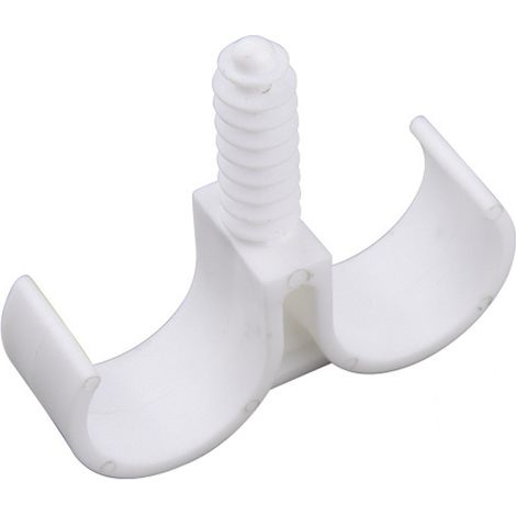 Colliers de fixation doubles pour tube PER Ø20 mm - lot de 10 - support de tube plomberie (1/5)