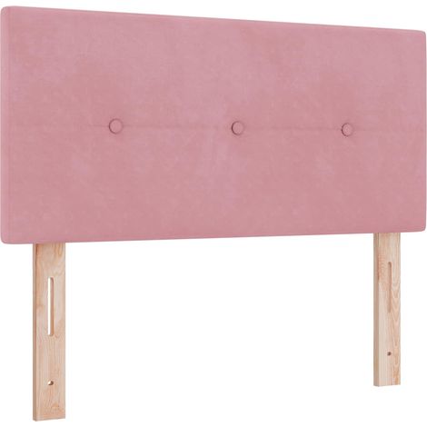 Tête de lit LED avec bande lumineuse RGB hauteur réglable en velours pour chambre rose 90 cm (1/5)