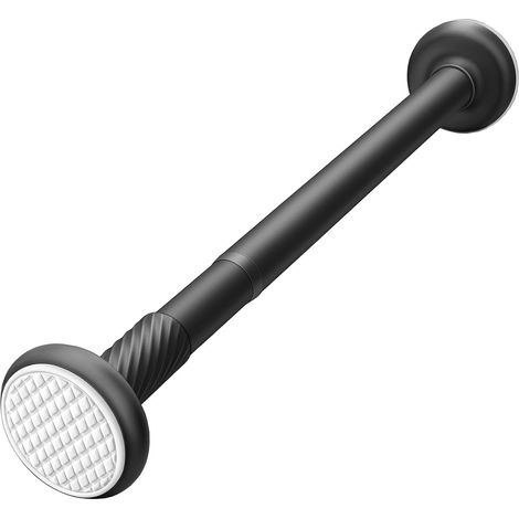 Barra de armario extensible, de 70 a 120 cm, ajustable para colgar ropa, cortinas, etc., ideal para dormitorios, color negro.