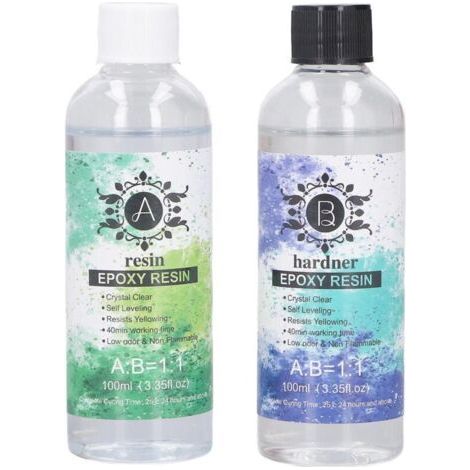 Epoxy Resin Kit 100ml High Transparency Anti-Bubbles, Eco-Friendly and Crystal Clear Coating (1/5)