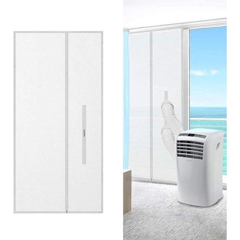 210cm×90cm Joint d'étanchéité universel pour climatiseurs et sèche-linge portables, joint d'étanchéité pour climatiseurs portables, bande isolante thermique avec fermeture éclair (1/5)