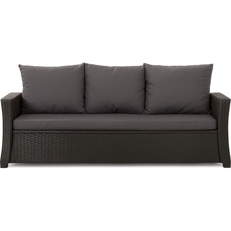 Coussins de canapé meubles de jardin en résine tressée Anthracite, Coussins balançoire d'extérieur 150x60x50cm Coussin de banc de jardin extérieur-Mix (1/5)
