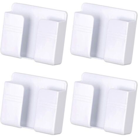 99 x 28 x 86mm, (Blanc) 4pcs support de stockage mural domestique pâte support de charge de téléphone portable rangement multifonctionnel et stoc (1/5)