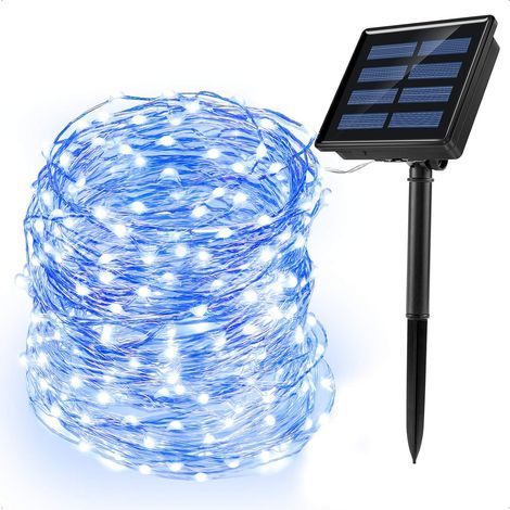 Solar-Lichterkette für den Außenbereich, 200 LEDs, 22 m, 8 Modi, IP65 wasserdicht
