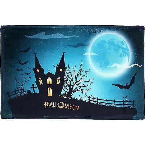 1 tapis de porte d'Halloween pour décorations d'Halloween