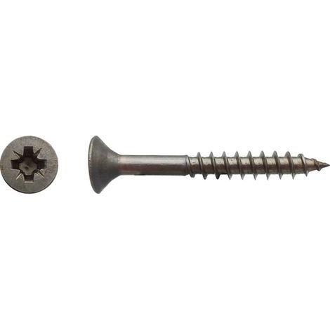 Vis pour panneaux agglomérés tête fraisée Pozidriv® filetage partiel Inox A2 - 4,5 x 45 mm - BIVI