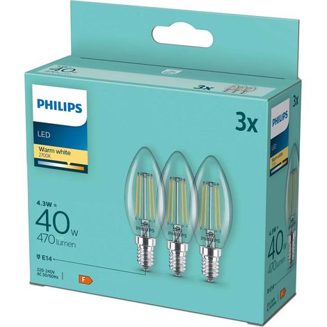 Philips 77779100 bombilla LED blanco cálido 4.3W