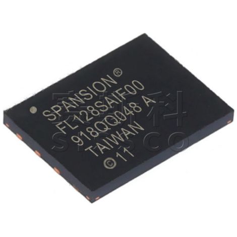 S25FL128SAGNFI000 Electronic component integrated circuit (IC), 5 electronic components/chips, 5 units shipped.