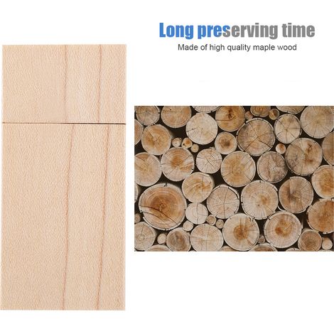 Clé USB 2.0 en Bois Naturel d'Érable, Format Carré Minimaliste, Mémoire Flash 16 Go (1/5)