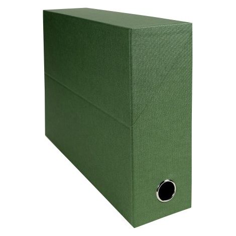 Boîte de classement carton toilé Exacompta dos 12 cm verte - Lot de 5