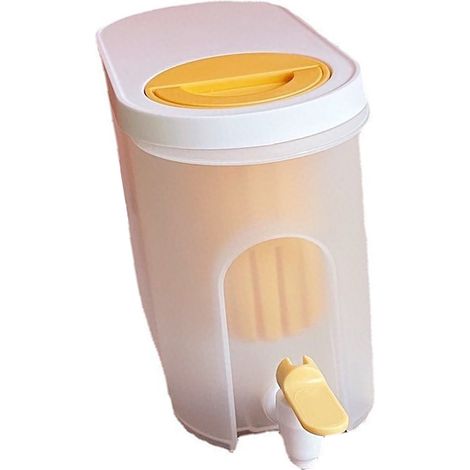 Distributeur d'eau froide 3,9L avec robinet, pichet en plastique résistant aux hautes températures, grande capacité, blanc (1/5)
