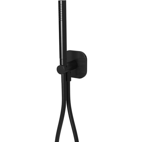 Ensemble applique prise d'eau douchette Chromé Noir Brossé - CRISTINA ONDYNA PD65475 (1/2)