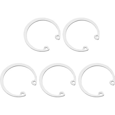 5Pcs Anneau De Retenue Interne Circlip De 50mm, 304 Anneaux De Retenue En Acier Inoxydable Interne Circlips C-Clips GB893 Pour Arbres Cannele Et Goujons, Ton Argenté (1/5)