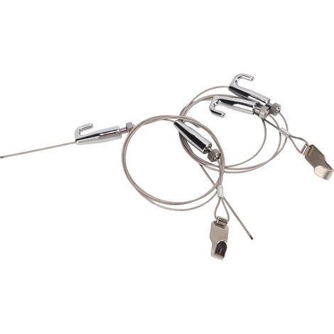 Kit de suspension réglable pour galerie, 2 câbles d'accrochage 1 m pour expo professionnelle et présentation d'œuvres d'art (1/5)