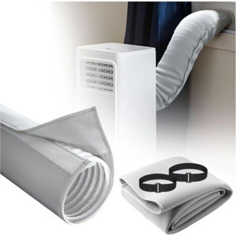 Housse de tuyau de climatiseur de 150 cm (59 pouces), housse universelle isolée et anti-poussière pour tuyaux d'évacuation de climatiseurs portables de 12,7 cm (5 pouces) et 15 cm (5,9 pouces) de diam (1/5)