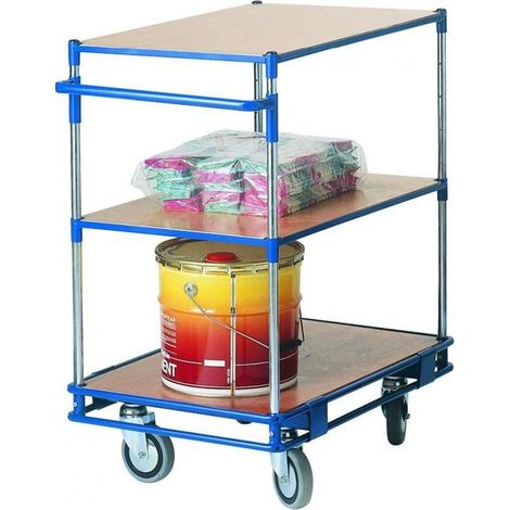 PROVOST - Chariot de magasin multiservice 3 niveaux en acier