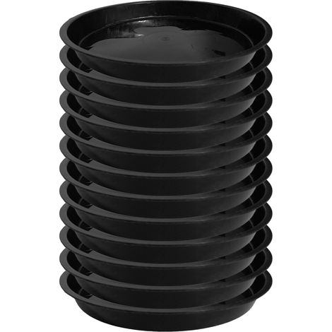 Lot de 5 soucoupes rondes en plastique de 30 cm (12 pouces), résistantes et imperméables, pour pots de fleurs et jardinières d'intérieur et d'extérieur. (1/5)