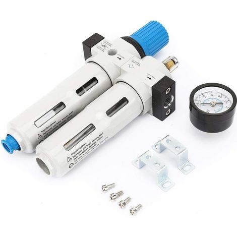 G1/4 filtre régulateur de pression outil piège à humidité filtre à Air régulateur combinaison lubrificateur pour compresseur outils pneumatiques (1/5)