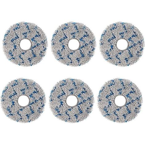 Set of 6 washable microfiber mop attachments for Ecovacs Deebot T30 Omni/T30 Pro Omni/T30S Combo / T30S Combo/T30S / T30S PRO/N30 PRO Omni robot vacuum cleaners. (1/5)