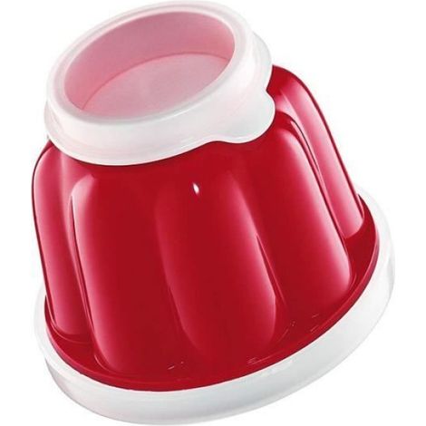 Moule À Pudding - 7,5 cm - 150 ml - Plastique Rouge - Pour Portions Individuelles - Lot De 6 (1/2)